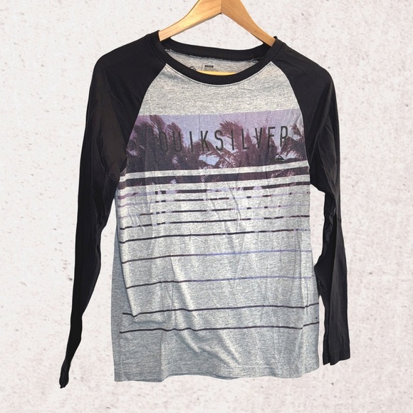 Quiksilver Black and Gray Long Sleeve Tee - Picture 1 of 3